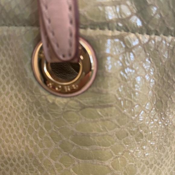 Vintage Michael Kors green snake leather tote bag - Picture 3 of 10